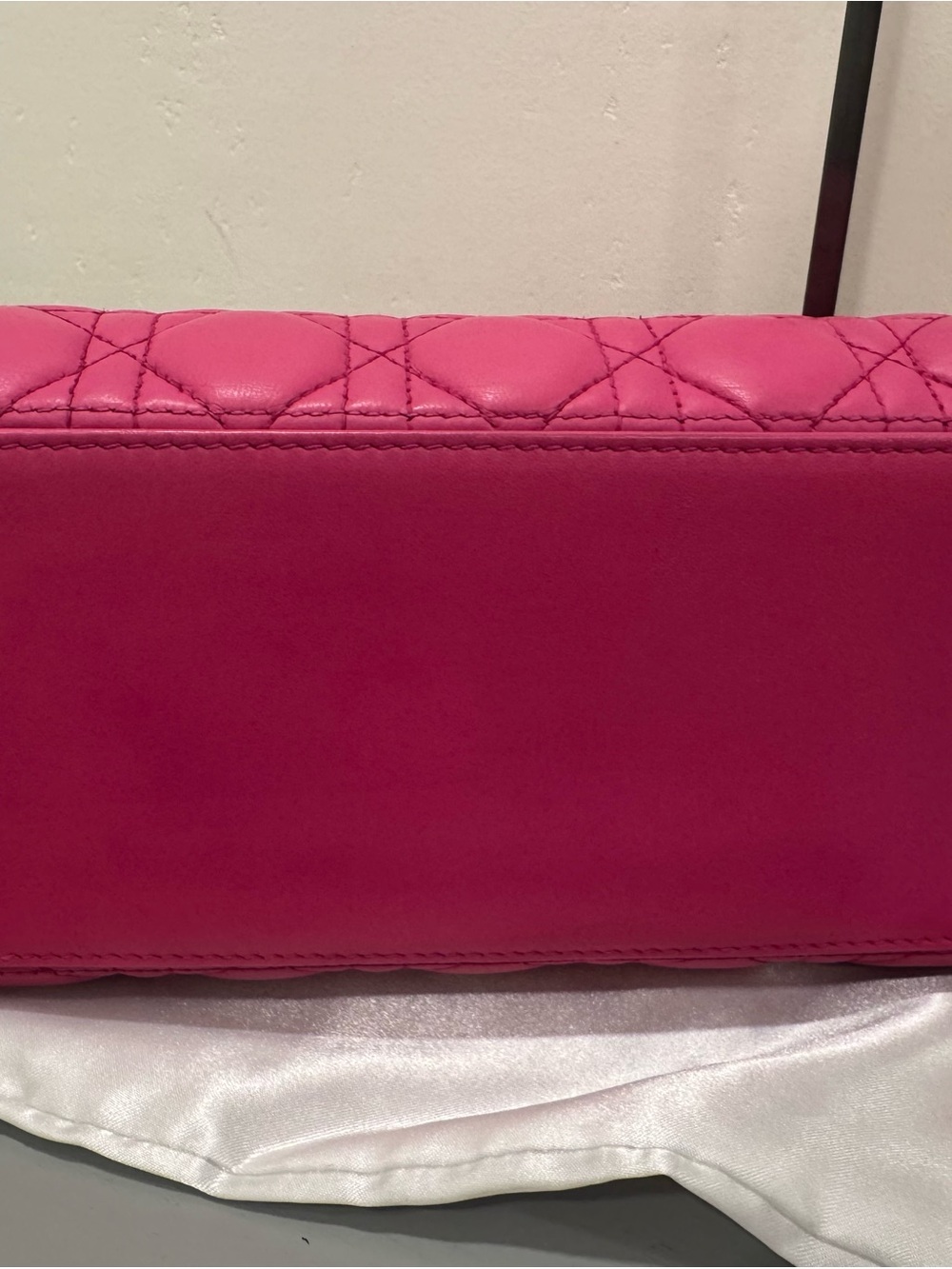 Dior Lady Dior Hot Pink Quilted leather small with Silver Hardware - Picture 8 of 10
